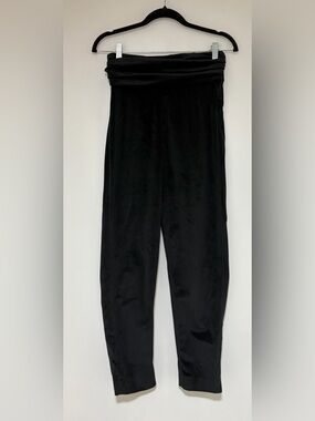 Maria Vittoria Paolillo MVP Wardrobe Women’s Black Velvet Straight Pants Size 4